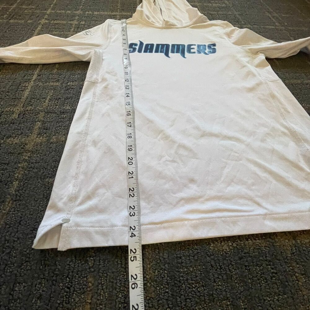 Evoshield Slammers Youth Size YL White Long Sleeve Graphic Performance Hoodie - Picture 8 of 8
